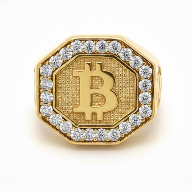 10KT Bitcoin Men’s Ring