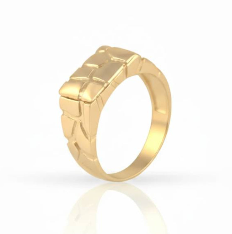 10KT California Nugget Men’s Ring