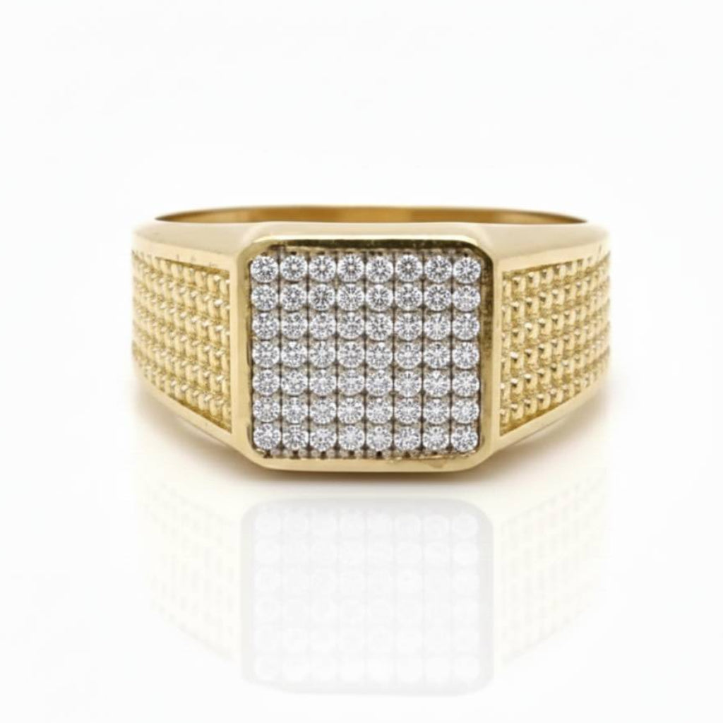 10KT California Square Men’s Ring