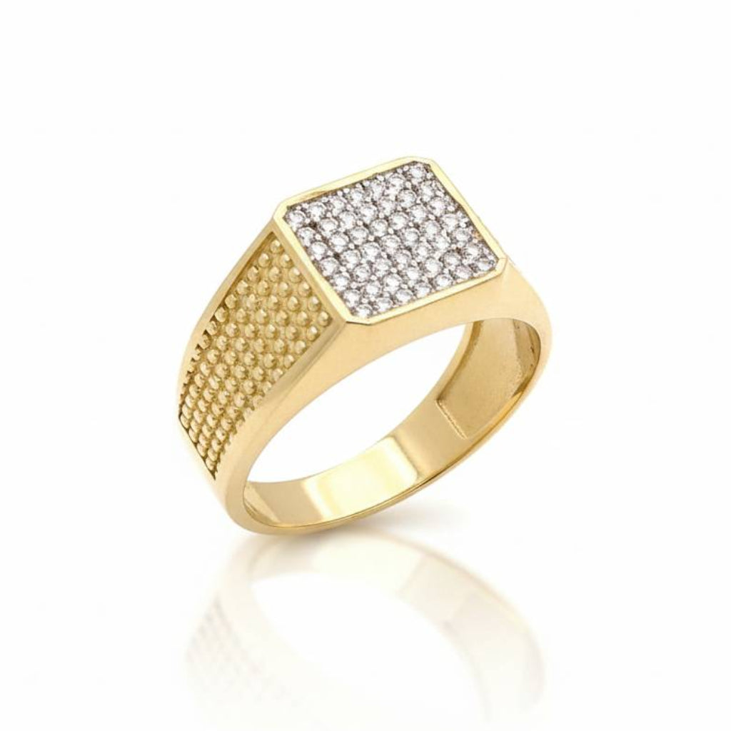 10KT California Square Men’s Ring