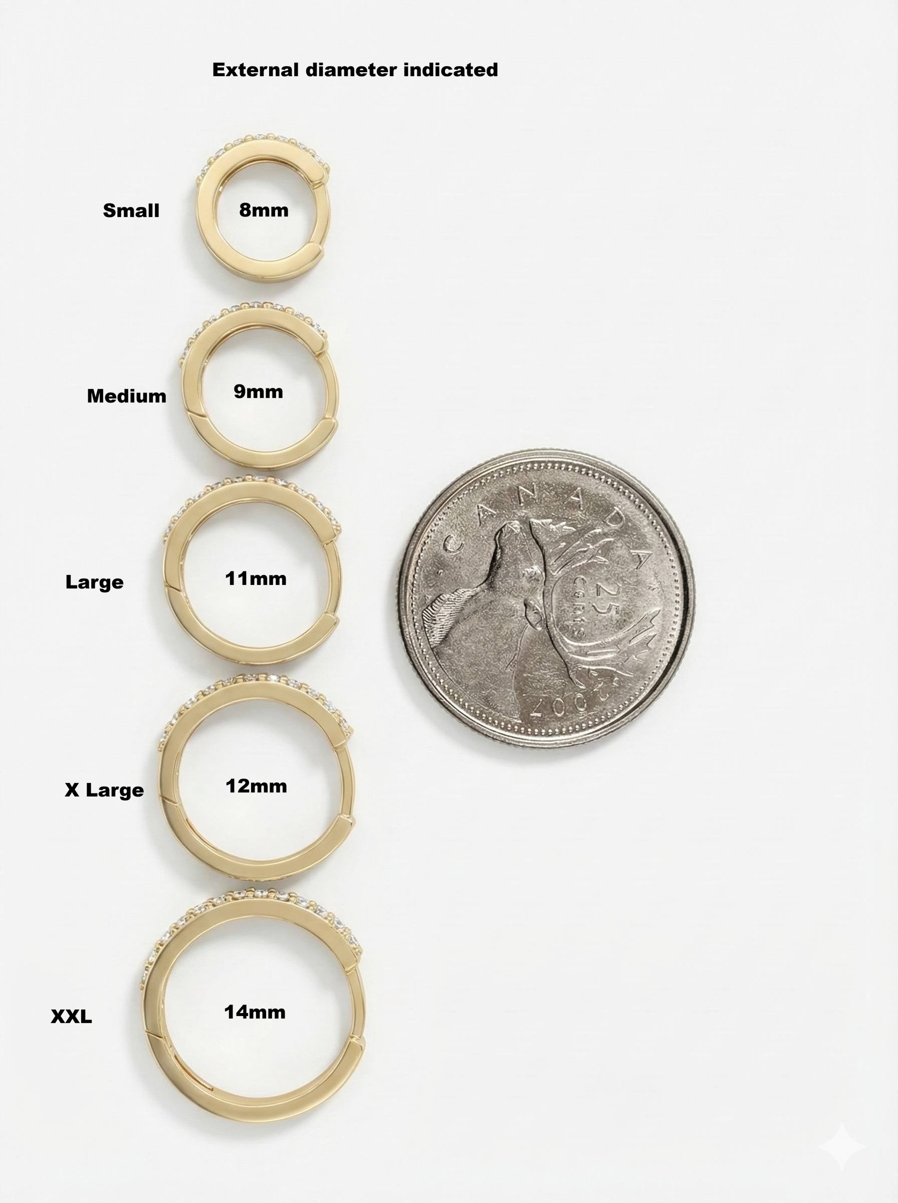 10KT Gold Accented XXL Huggies