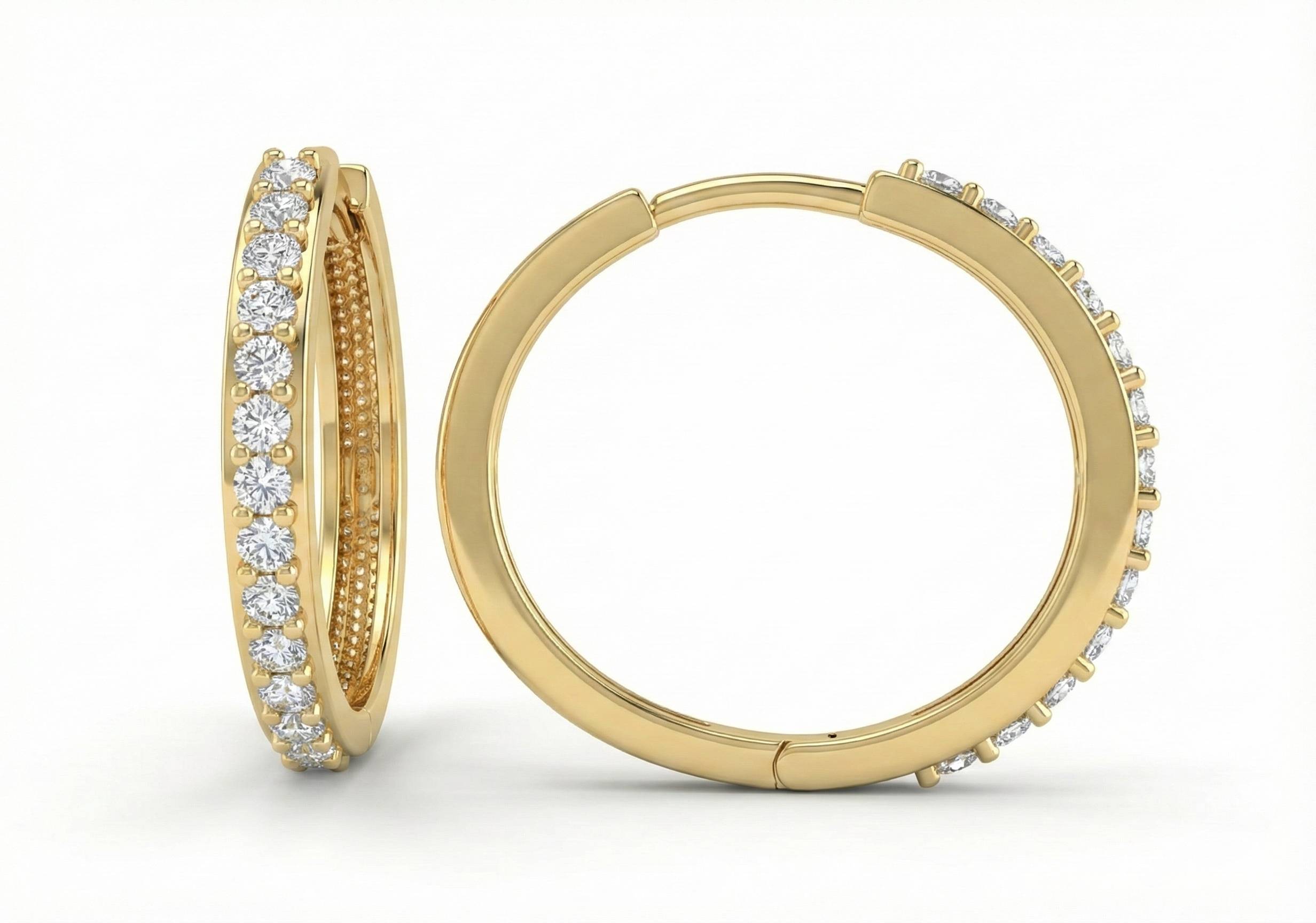 10KT Gold Accented XXL Huggies