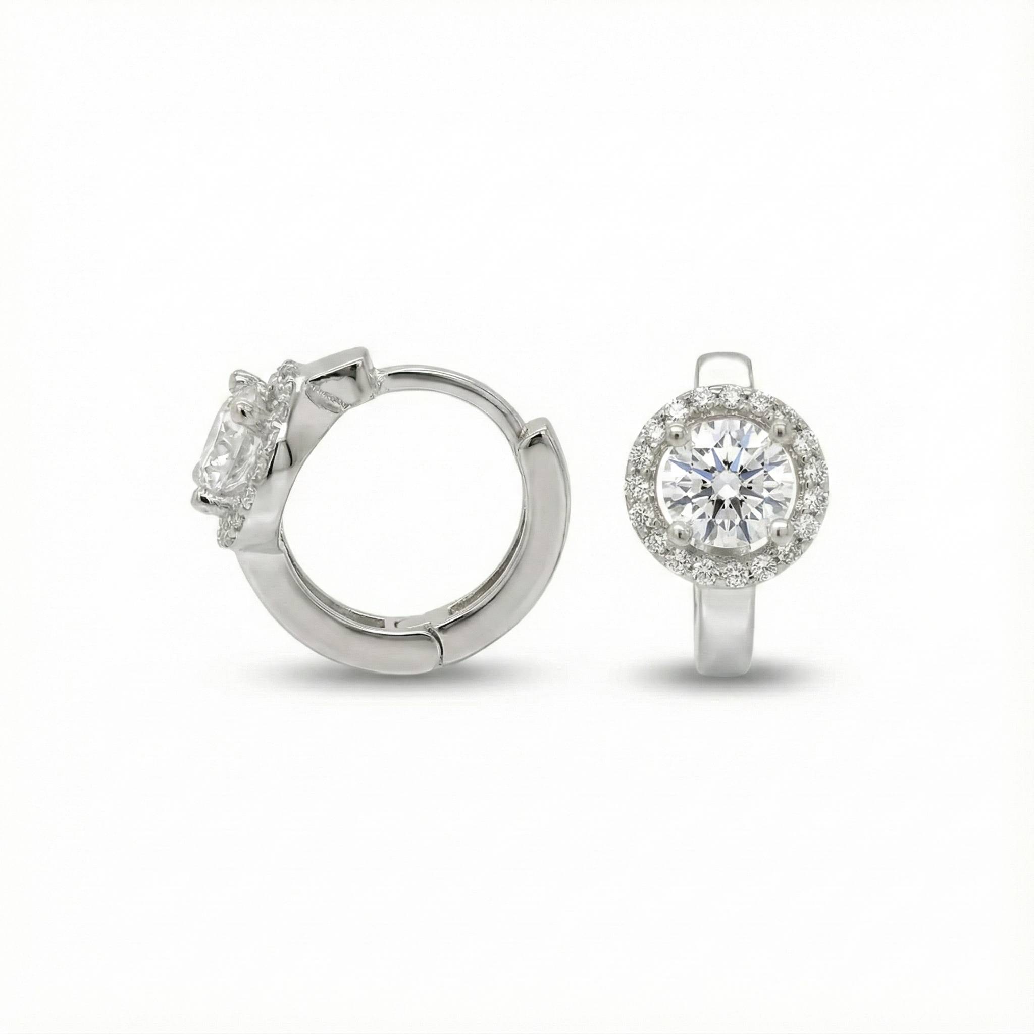 10KT Gold Halo Huggies