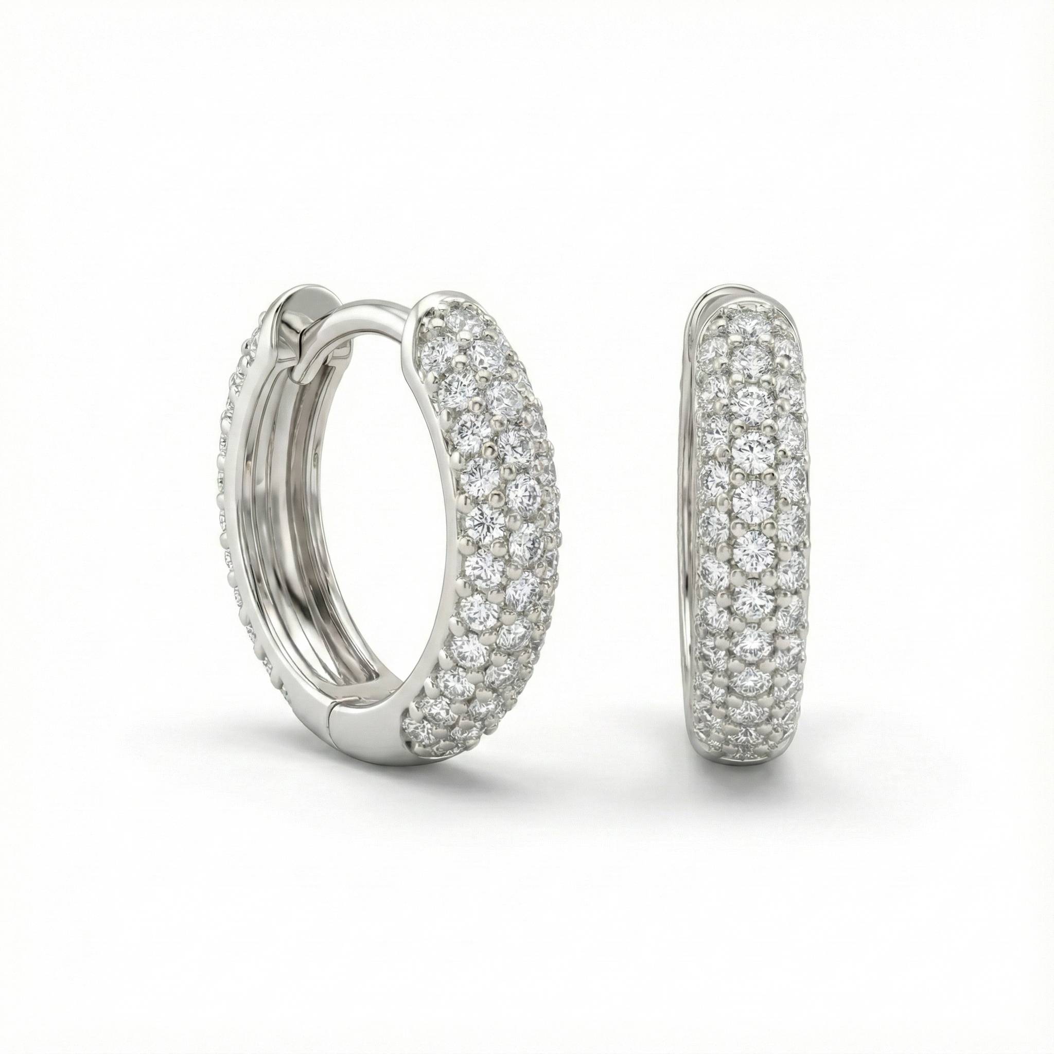 10KT Gold Paved Avira Huggies