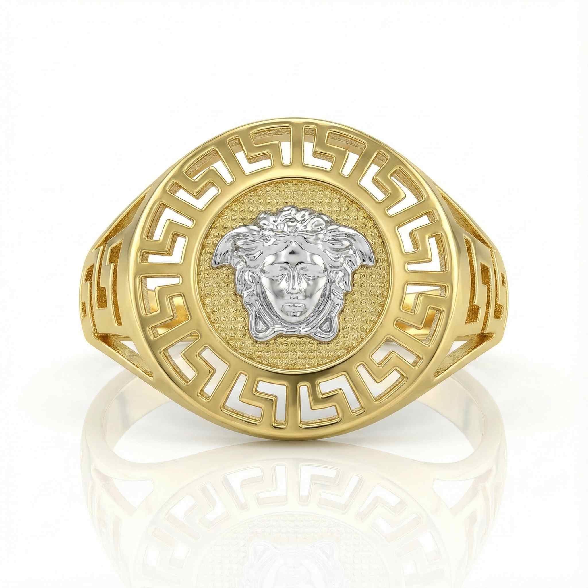10KT Medusa Lace Men’s Ring