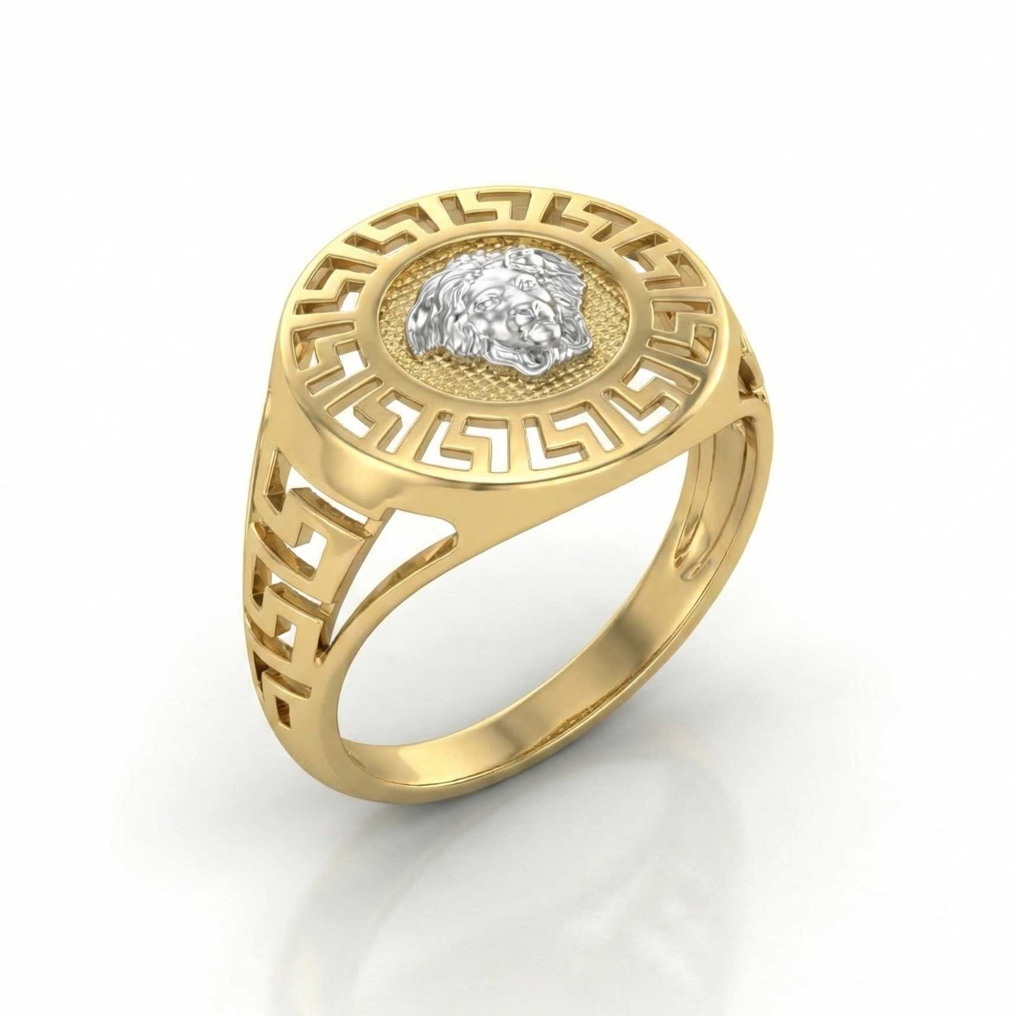 10KT Medusa Lace Men’s Ring