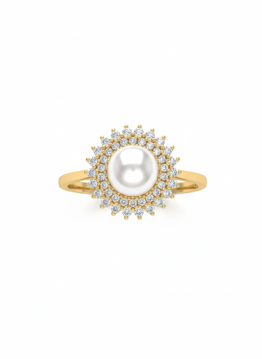10KT Pearl Bloom Ring