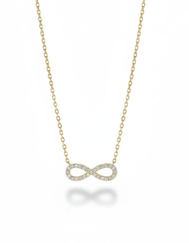 10KT Yellow Gold Infinity Necklace