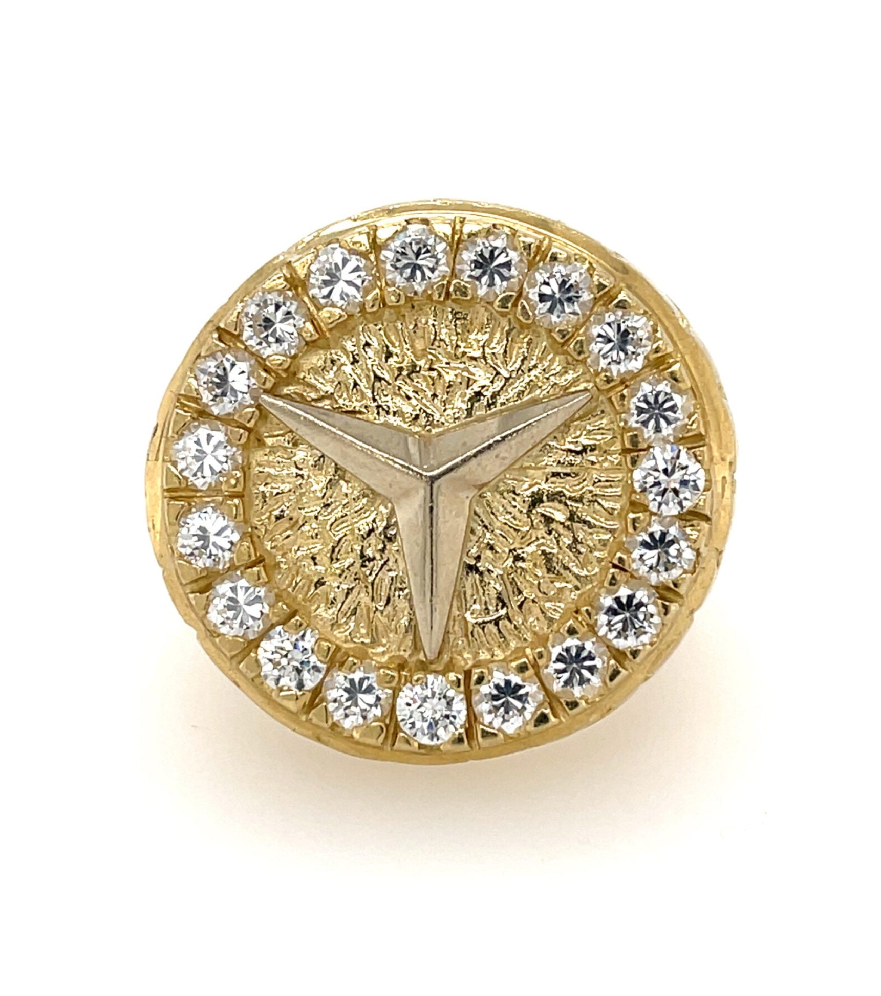 10K Mercedes Style Men’s Ring