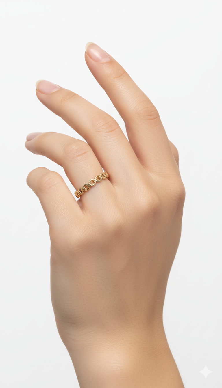 10KT Chain Link Ring