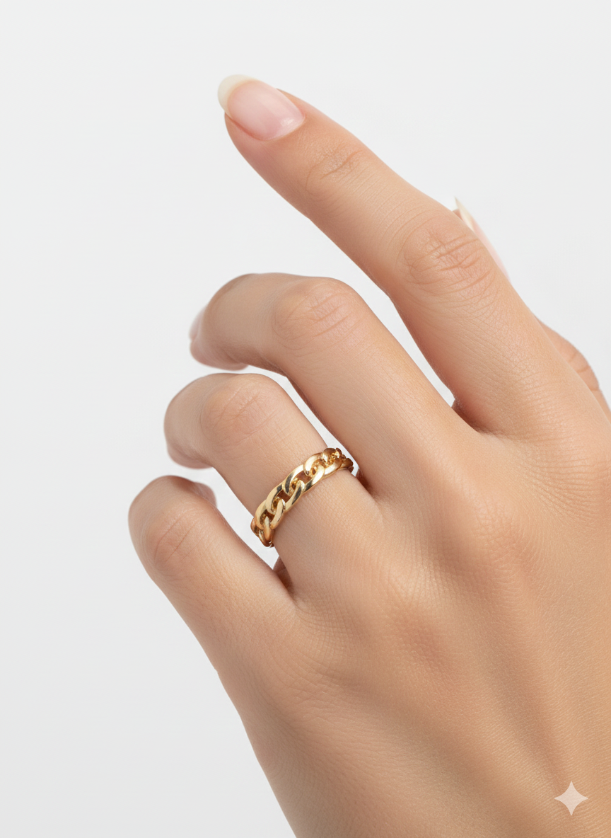 10KT Cuban Link Ring