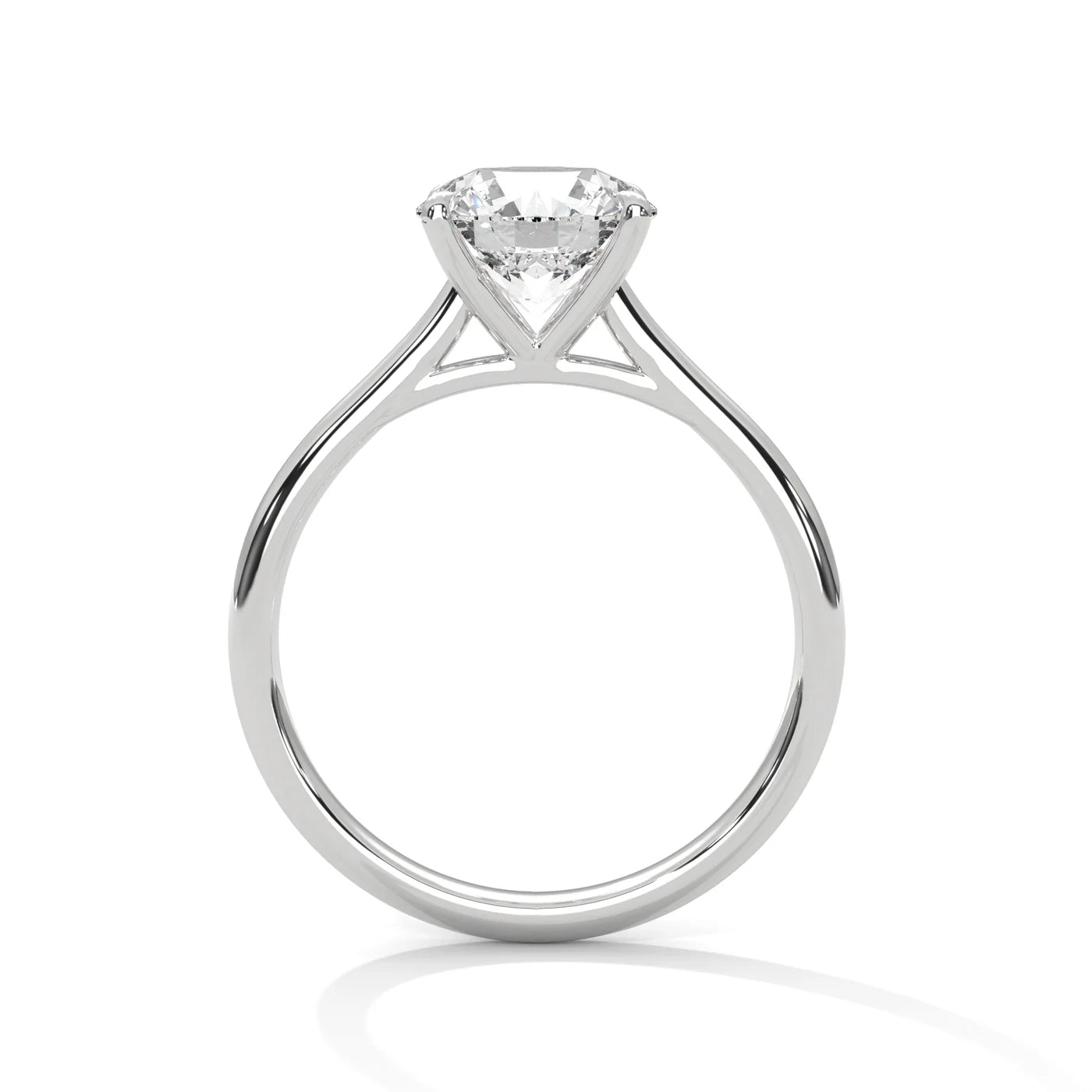 14KT .50Ct Round Brilliant Solitaire Lab Diamond Engagement Ring