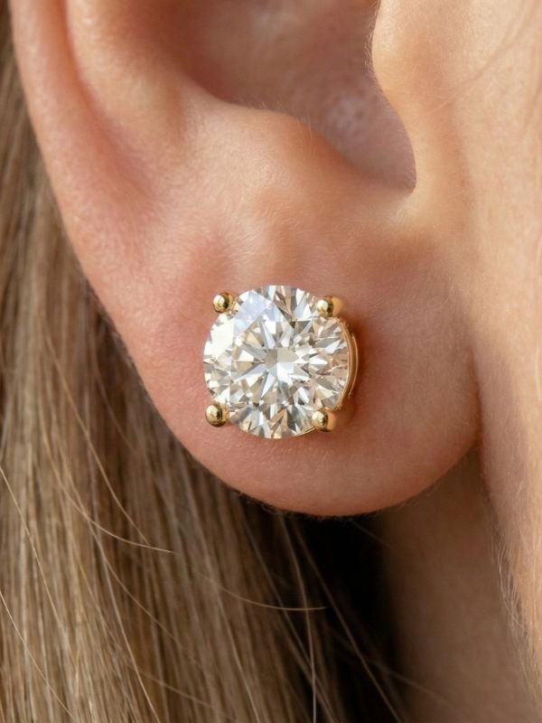 14KT 1.5CT TDW Lab Diamond Studs