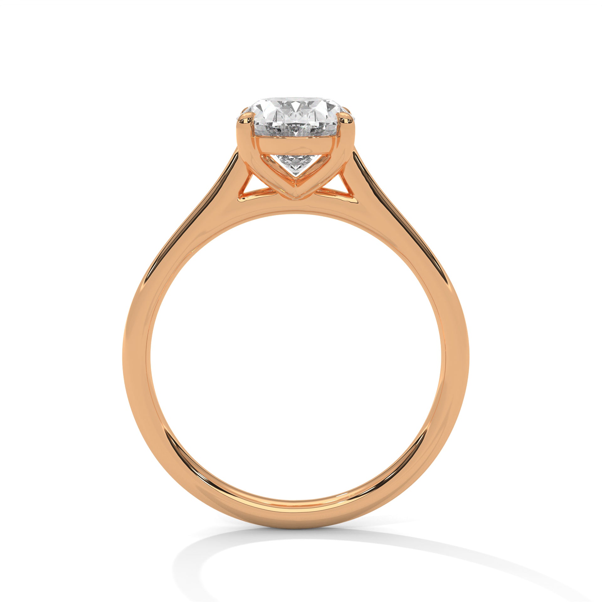 14KT 3.00CTW Oval Solitaire Lab Diamond Ring