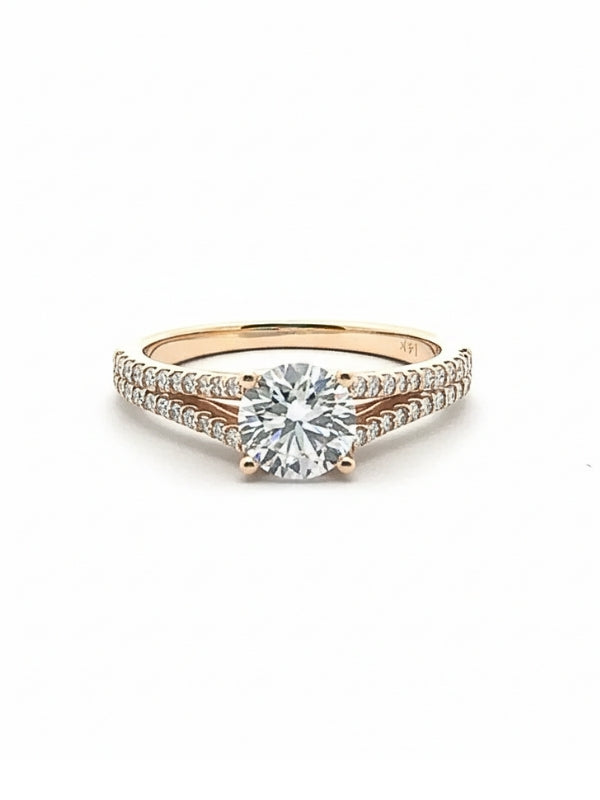 14KT 1.30 CTW Lab Diamond Women's Ring