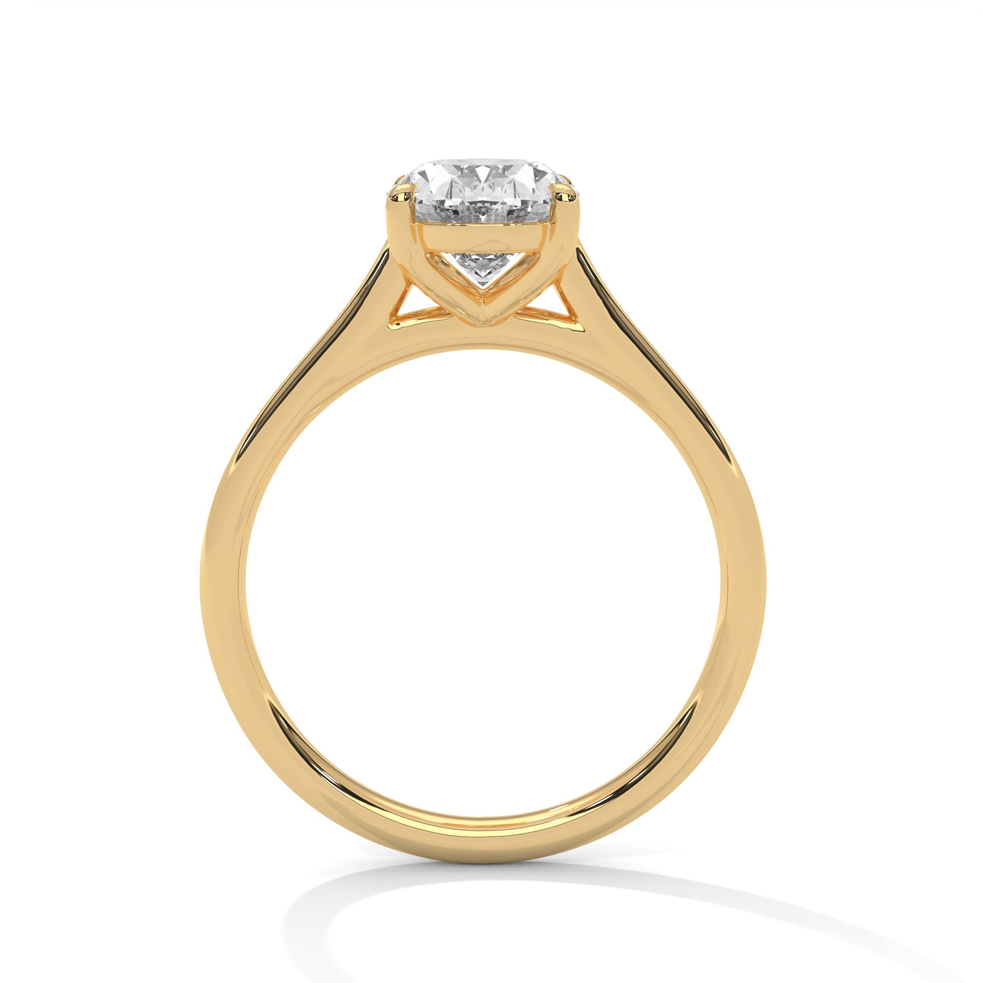 14KT 3.00CTW Oval Solitaire Lab Diamond Ring