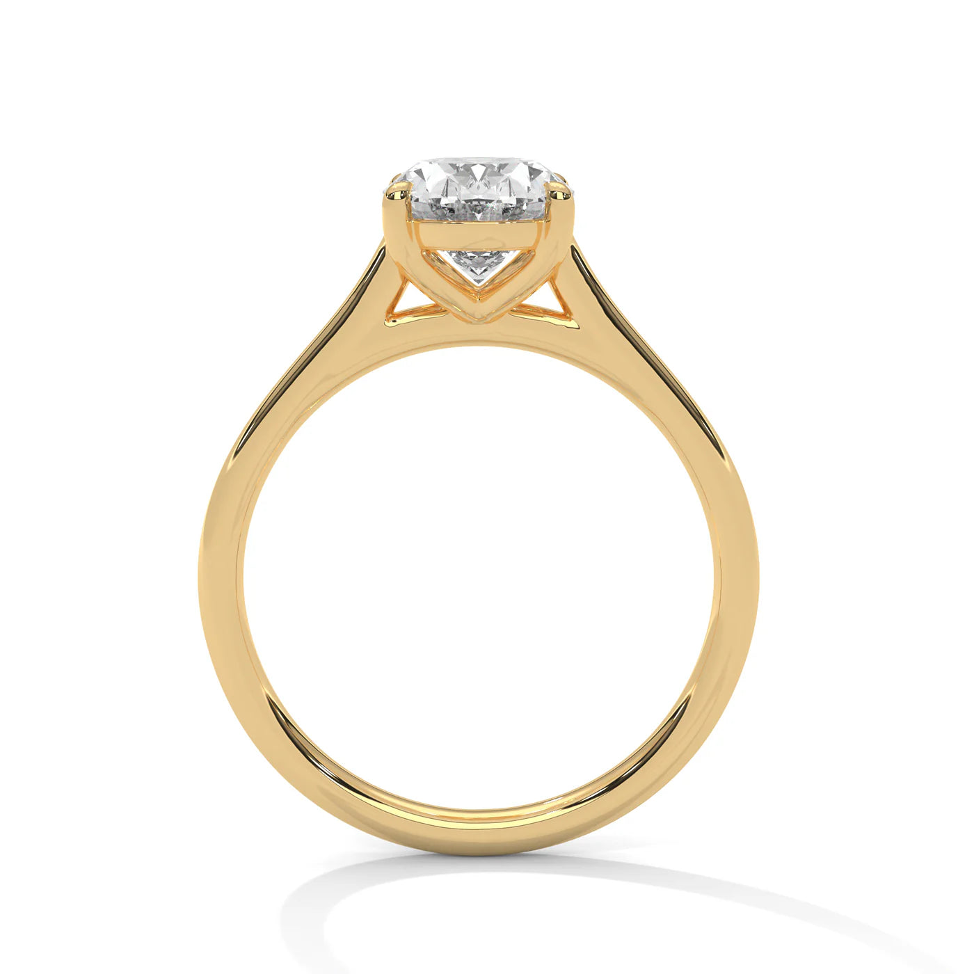 14KT .50Ct Oval Solitaire Lab Diamond Engagement Ring