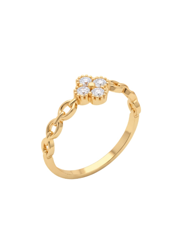 10KT Clover Chain Ring