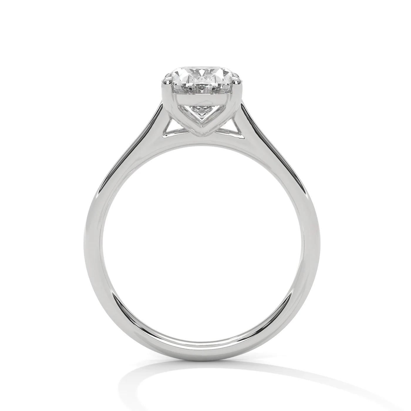 14KT .50Ct Oval Solitaire Lab Diamond Engagement Ring