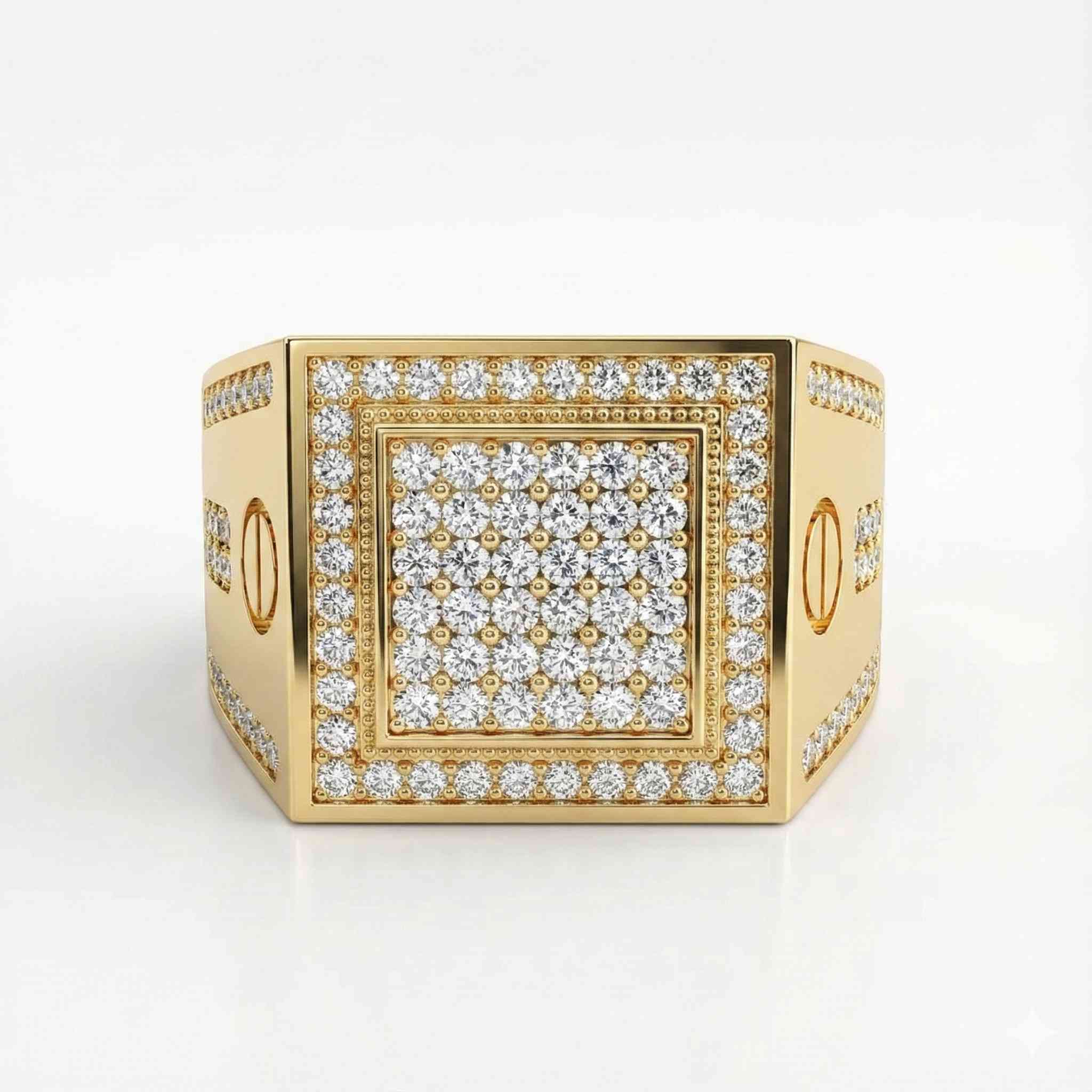 Men’s Unique Square Gold Ring