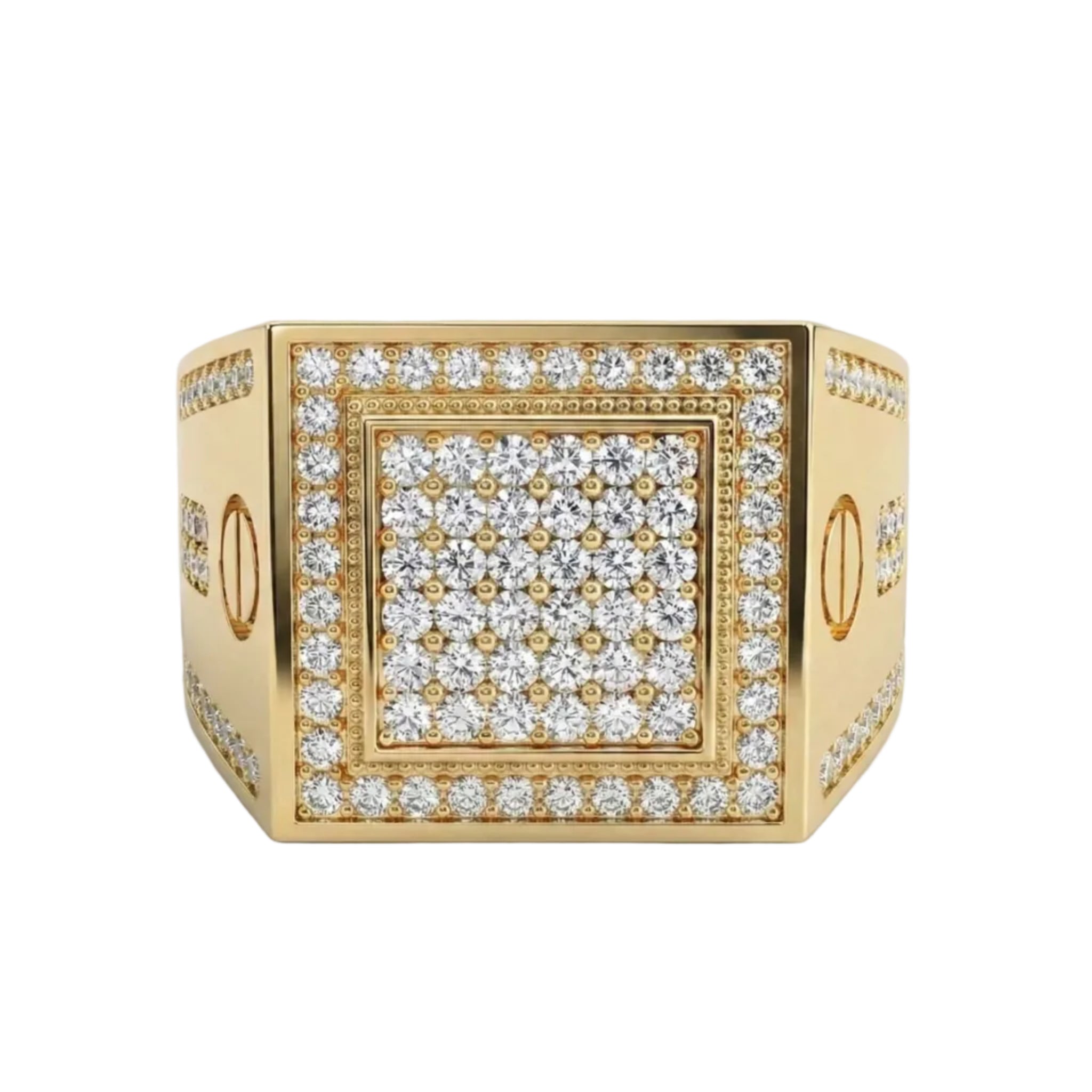 Men’s Unique Square Gold Ring