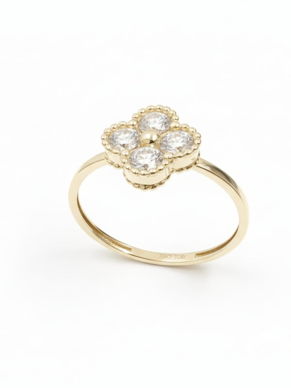 10KT Four-Leaf Clover Ring