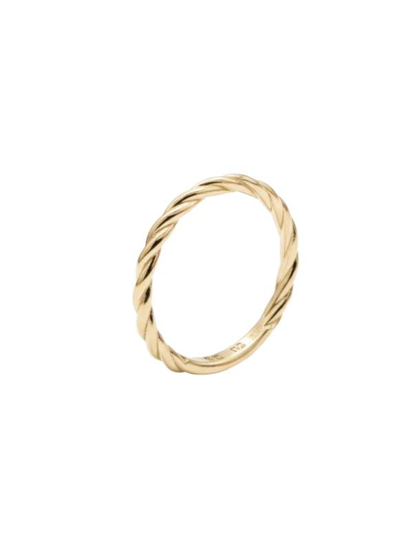 10KT Twisted Cable Ring