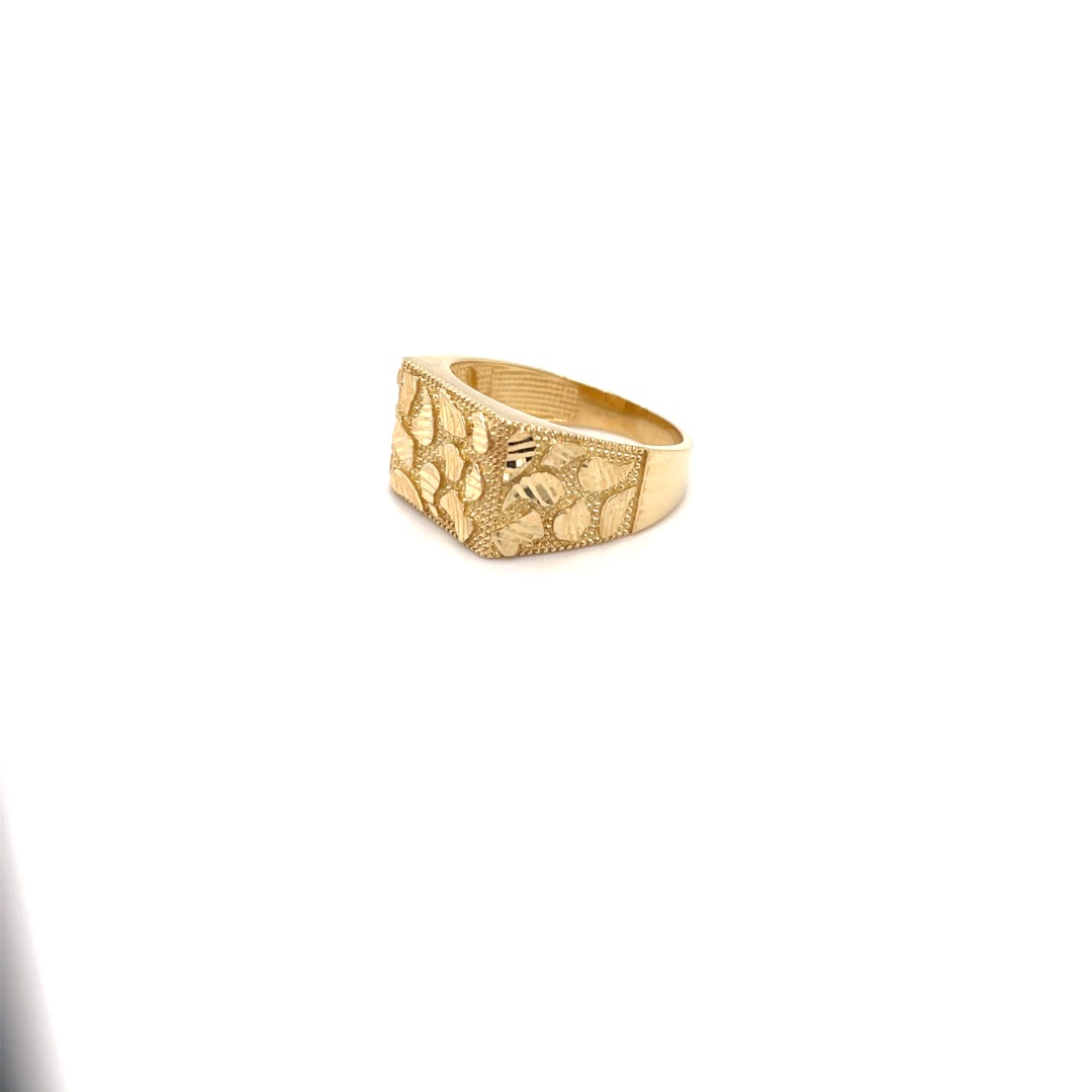 10KT Men’s Arizona Nugget Ring - NL Gold Factory