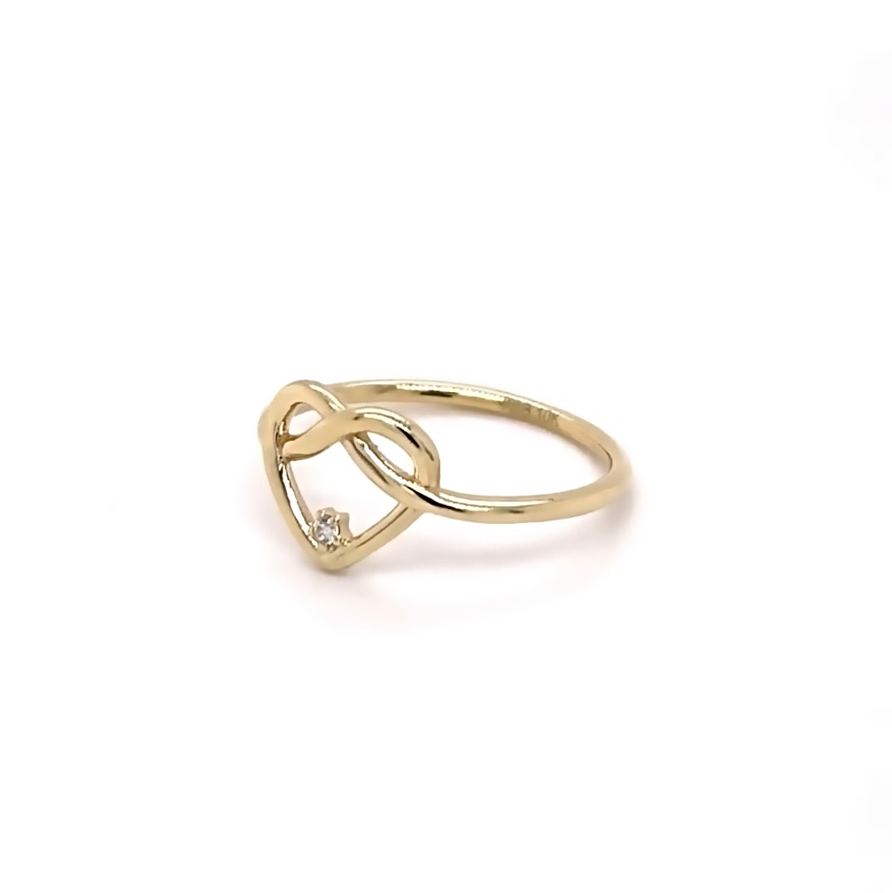 Gold Heart Knot Women’s Ring - NL Gold Factory